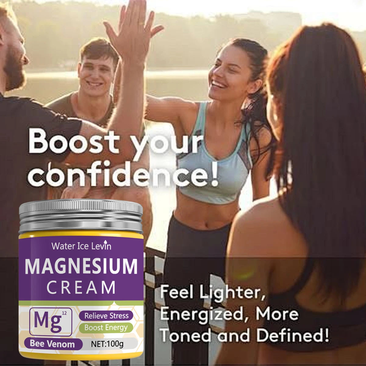Magnesium Recovery Cream with Bee Venom | Pre-Workout Energy Boost & Stress Relief | Winter Skin Revitalizer