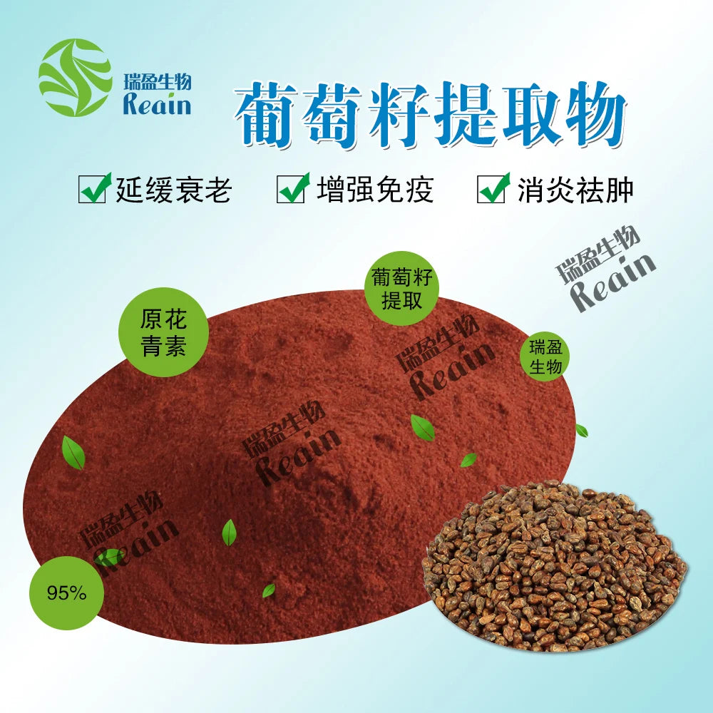 Herbal Supplements Grape Seed Extract Powder 95% Proanthocyanidins Polyphenol/Opc Grape Seed Extract