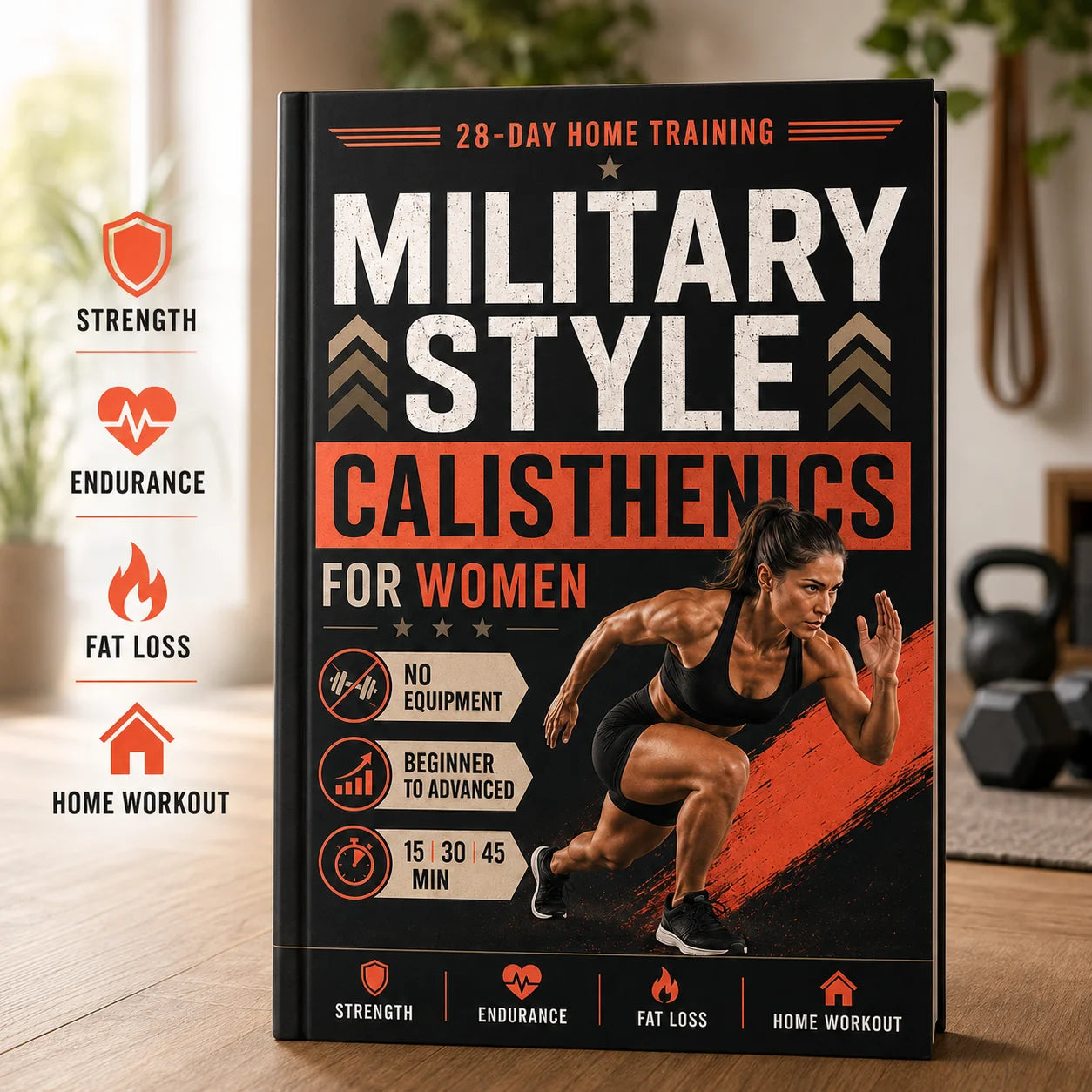 Military Style Calisthenics for Women 28 Day Home Workout Program No Equipment Fat Loss Strength Endurance Guide