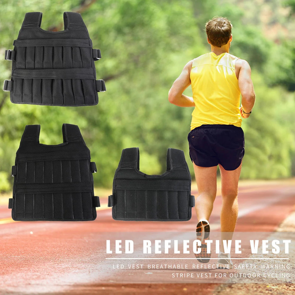 3/15/35kg Workout Weight Jacket Adjustable  Exercise Vest Workout Equipment for Running Training Workout Jogging Walking
