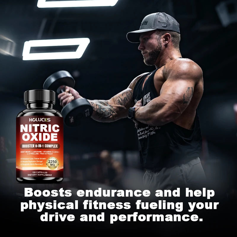 Nitric Oxide Booster Pre-Workout Boosts Muscle, Pump, Energy and Endurance, Performance & Muscle Mass, Beet Root Supplement