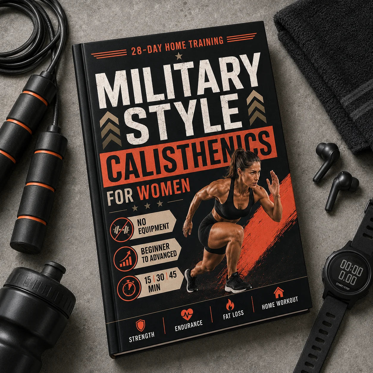 Military Style Calisthenics for Women 28 Day Home Workout Program No Equipment Fat Loss Strength Endurance Guide