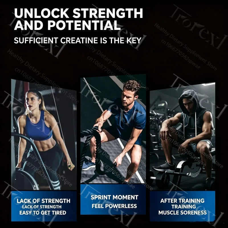 Micronized Creatine Tablets, High Absorption Muscle Builder for Men, Boost Muscle Growth Energy & Pre Workout Performance