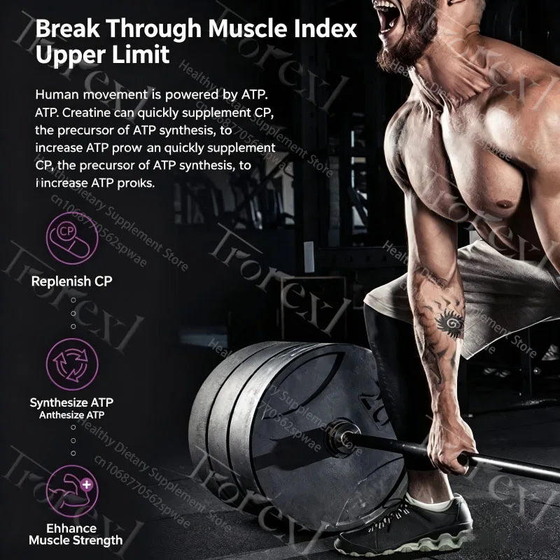 Micronized Creatine Tablets, High Absorption Muscle Builder for Men, Boost Muscle Growth Energy & Pre Workout Performance