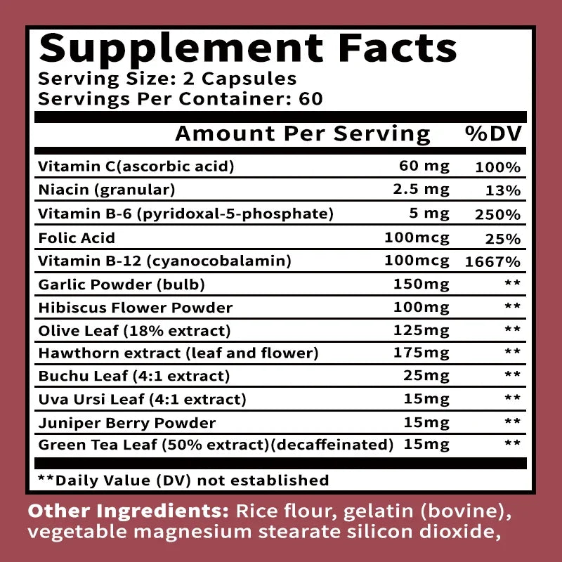 Blood Pressure Supplement - Supports Balanced Blood Pressure Levels and Promotes Heart and Brain Health
