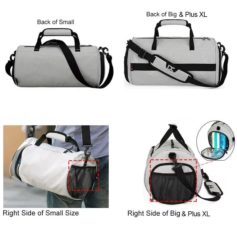 Travel Bag with Independent Shoe Compartment Dry Wet Separation Handbag Travel Sports Gym Bag Crossbody Luggage Bag