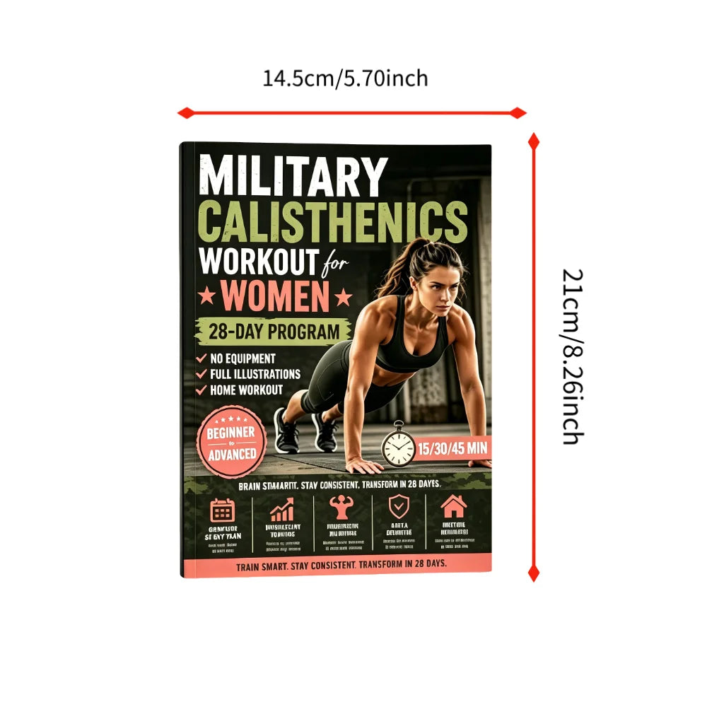 Calisthenics Workout for Women - 28-Day No-Equipment Home Exercise Program NoteBook