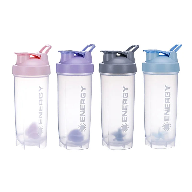 500/700ml Portable Shaker Bottle with Stirring Ball Is Perfect for Protein Shakes and Pre-workout Water Bottles Without BPA