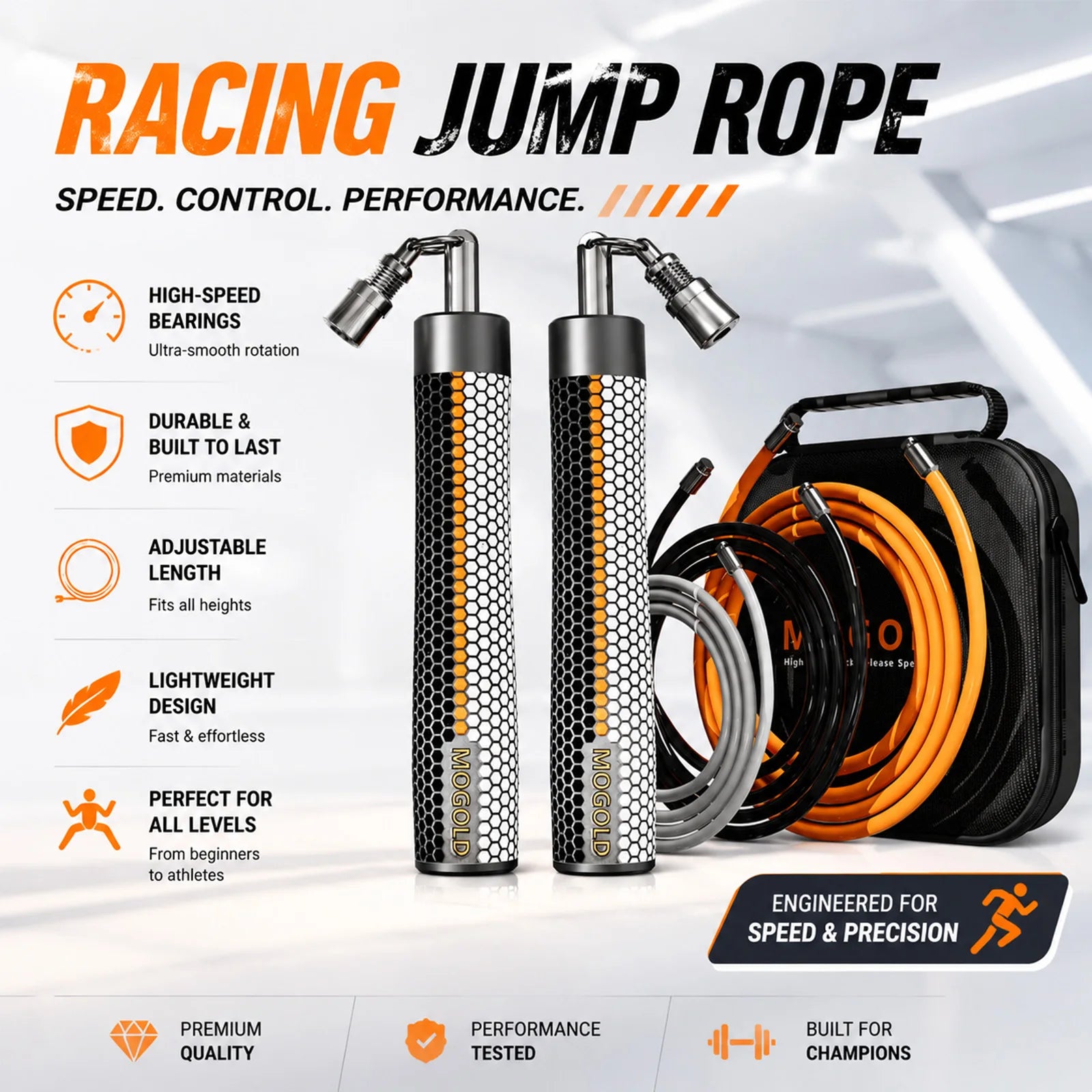 Jump Rope Fitness Workout Weighted Handle Crossfit Rope Gym Boxing Professional Men Women Sports Exercise Weights