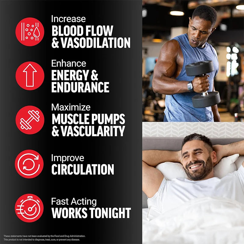 Nitric Oxide Booster Pre-Workout Boosts Muscle, Pump, Energy and Endurance, Performance & Muscle Mass, Beet Root Supplement