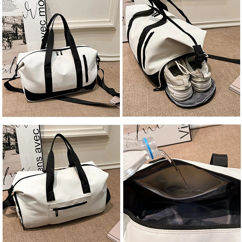 1PCS Gym Duffle Bag for Men & Women with Shoe & Wet Compartments, Multiple Pockets | Adjustable Shoulder Strap for Sports