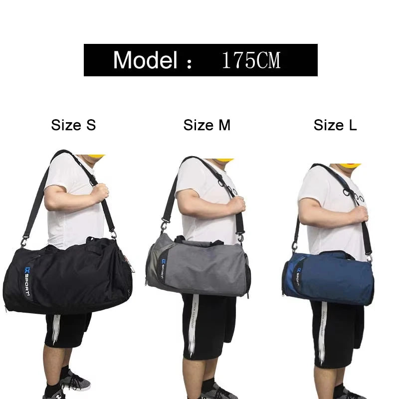 Travel Bag with Independent Shoe Compartment Dry Wet Separation Handbag Travel Sports Gym Bag Crossbody Luggage Bag