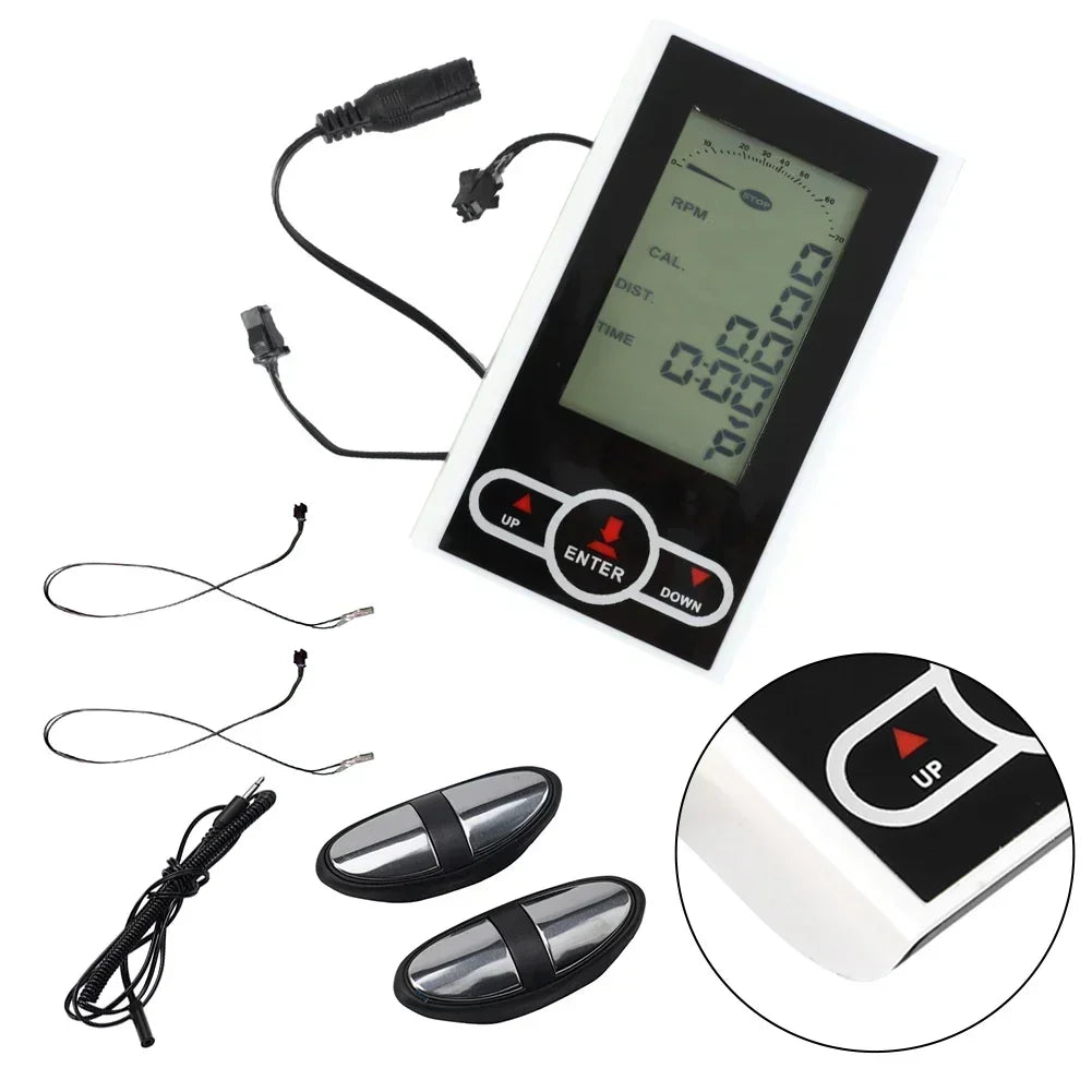 1Set Exercise Bike Monitor Speedometer Stationary Bike Elliptical Trainer Display Exercise Bike Monitor Speedometer Exercise Bik