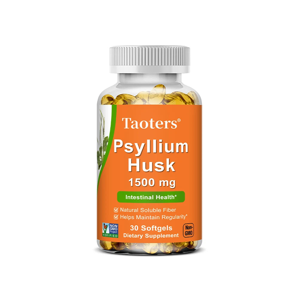 Psyllium Husk Supplement-Natural Soluble Fiber,Promotes Digestion,Supports Immunity,and Promotes Intestinal Health,120 Capsules