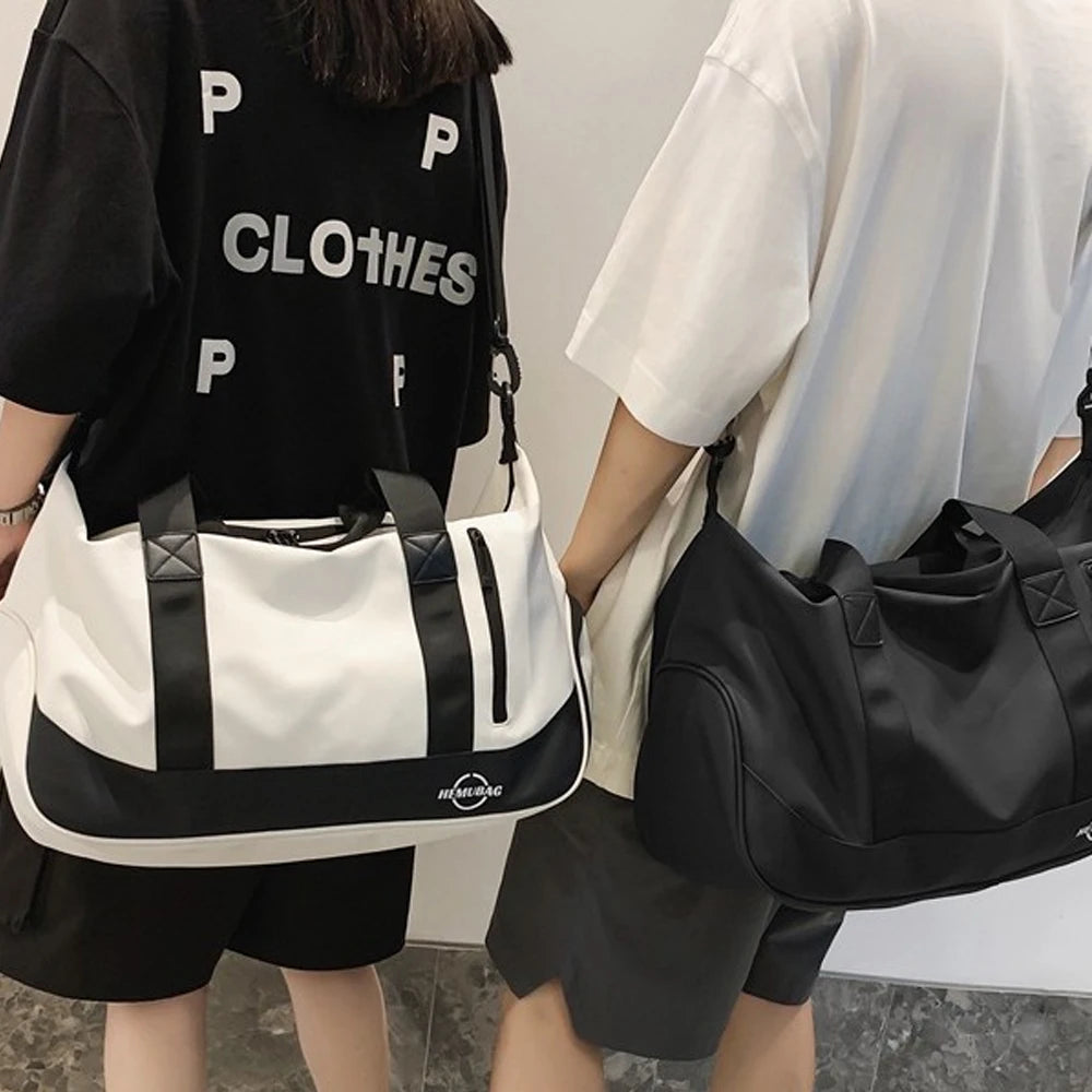 1PCS Gym Duffle Bag for Men & Women with Shoe & Wet Compartments, Multiple Pockets | Adjustable Shoulder Strap for Sports