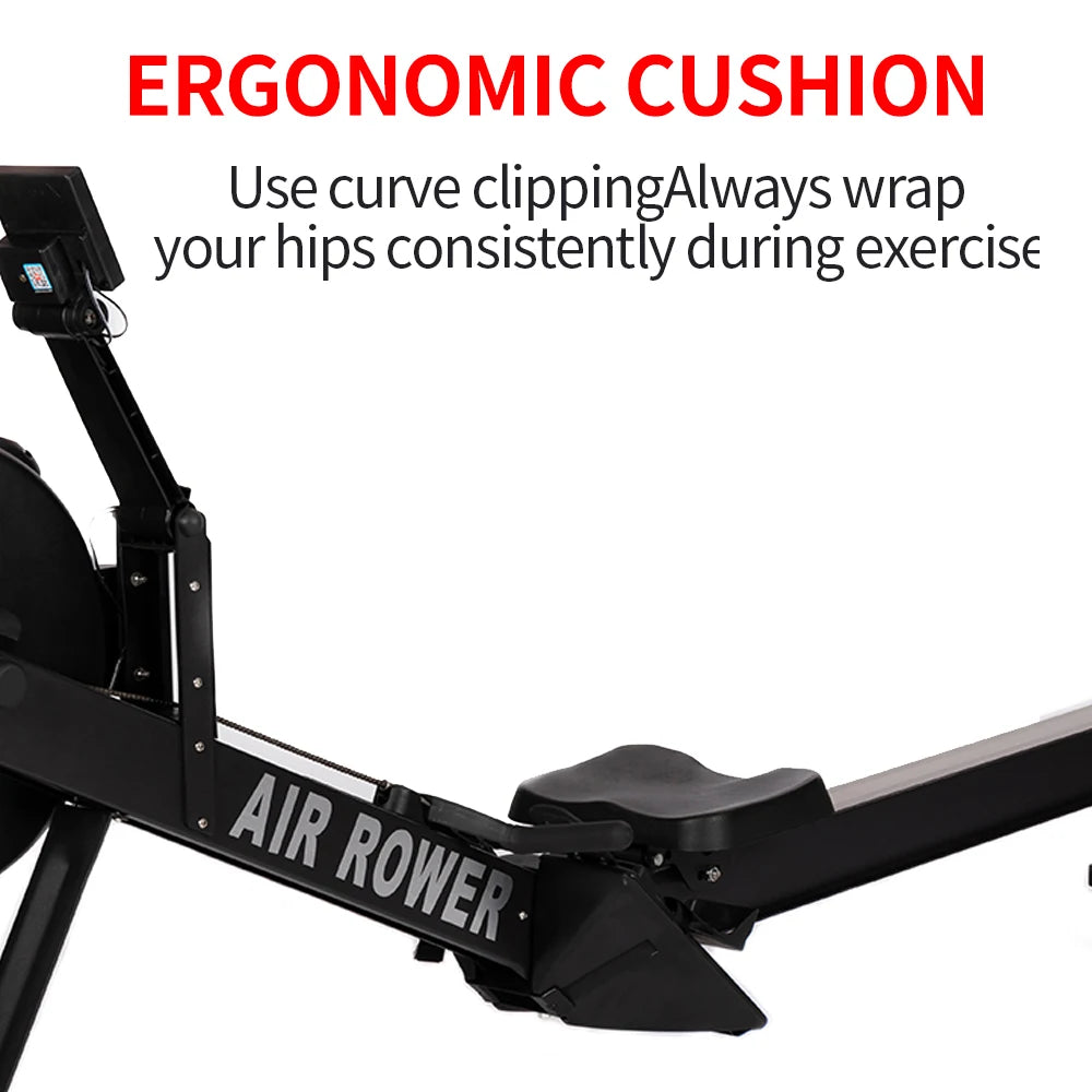 Heavy Duty Air Rowing Machine - Commercial Grade Full Body Workout Gym Equipment Fitness