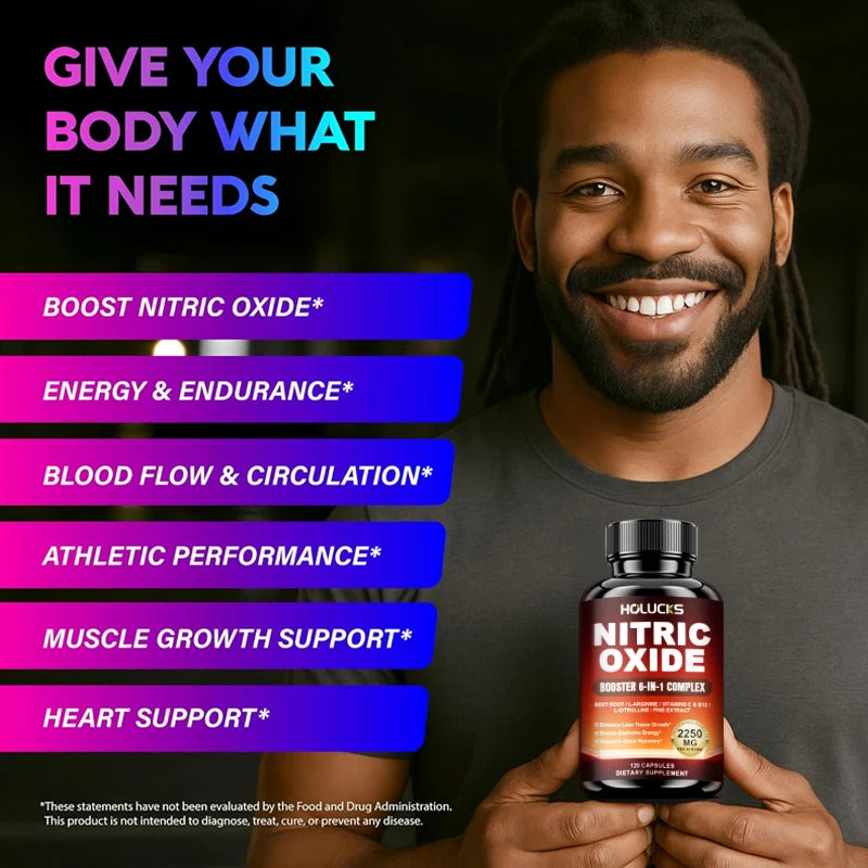 Nitric Oxide Booster Pre-Workout Boosts Muscle, Pump, Energy and Endurance, Performance & Muscle Mass, Beet Root Supplement