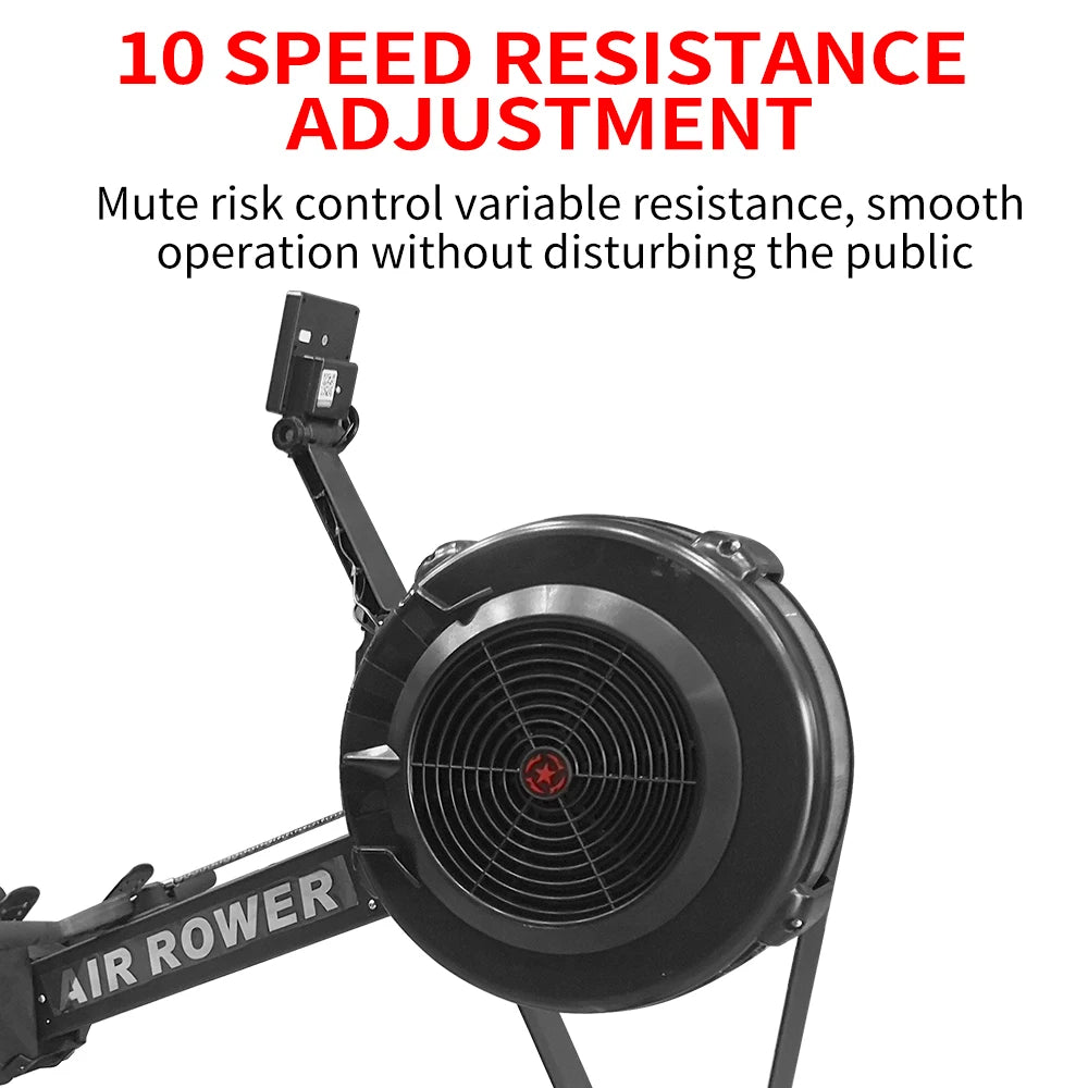 Heavy Duty Air Rowing Machine - Commercial Grade Full Body Workout Gym Equipment Fitness