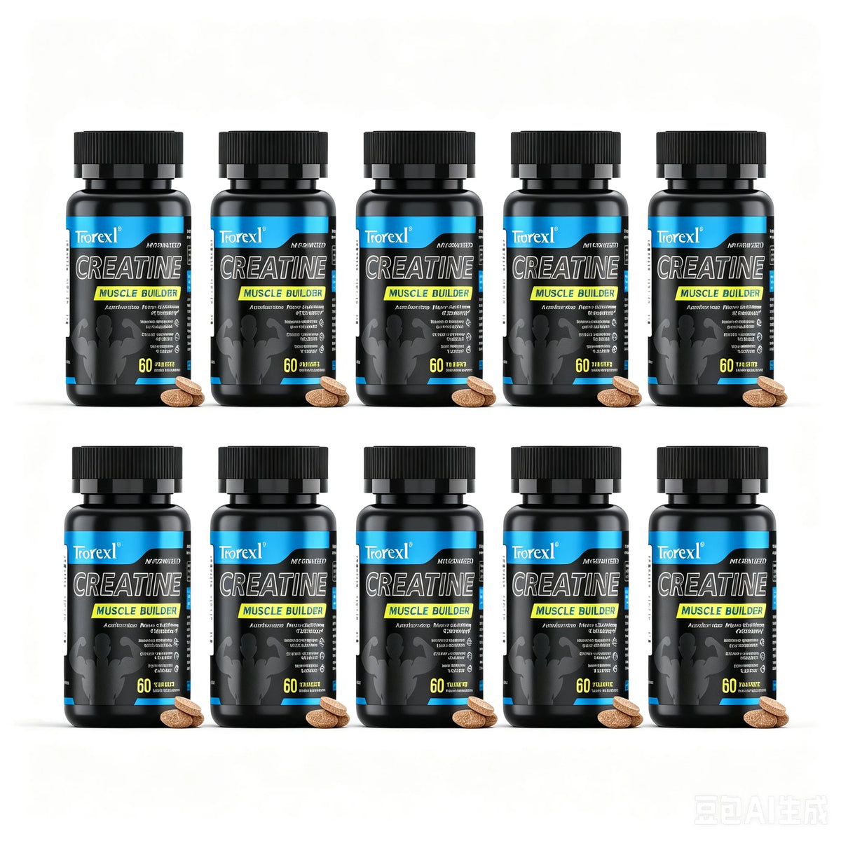 Micronized Creatine Tablets, High Absorption Muscle Builder for Men, Boost Muscle Growth Energy & Pre Workout Performance
