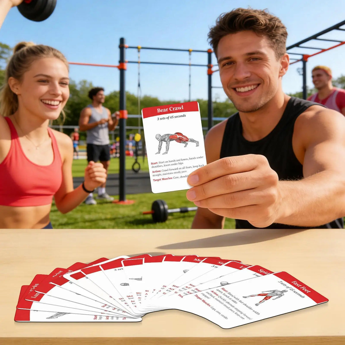 Workout Cards Exercise Deck 36pcs Portable Fitness Training Guide Home Gym Workout Cards for Women Men Beginner Advanced Train