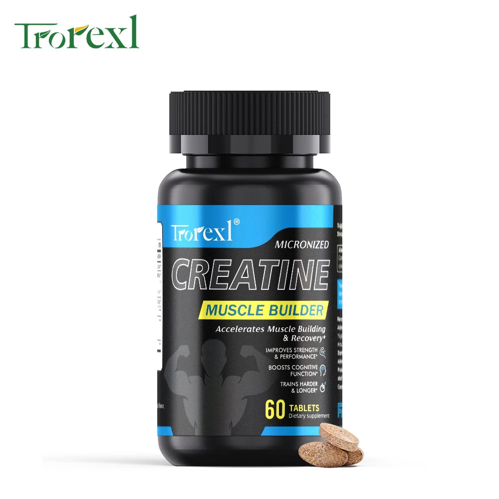 Micronized Creatine Tablets, High Absorption Muscle Builder for Men, Boost Muscle Growth Energy & Pre Workout Performance