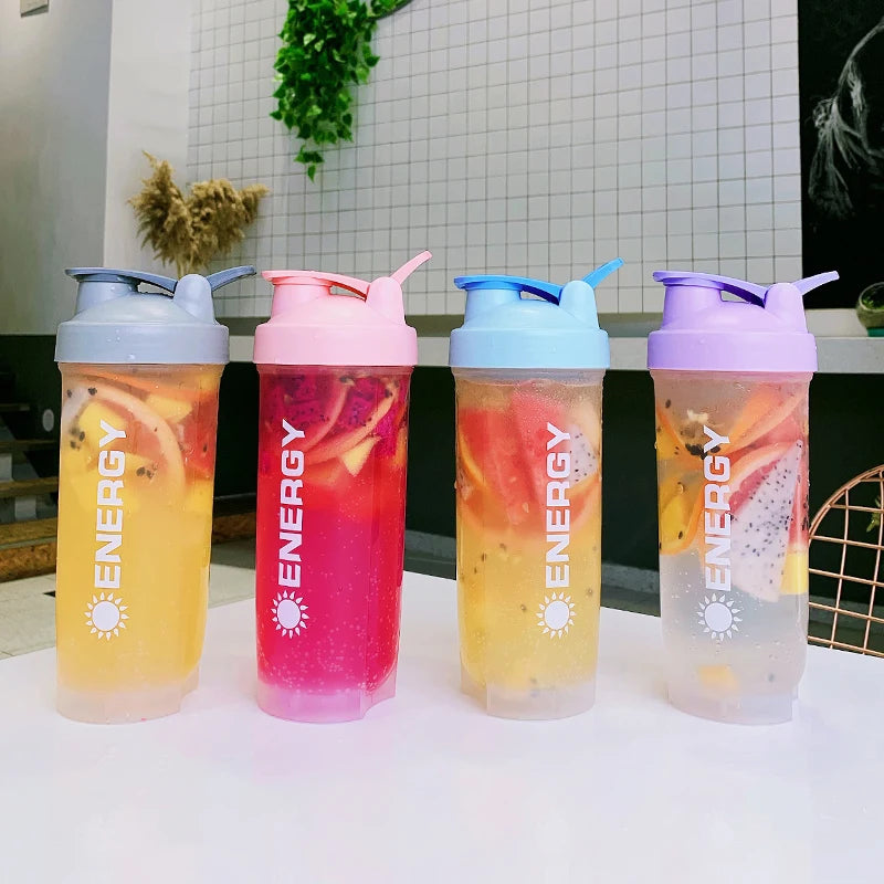 500/700ml Portable Shaker Bottle with Stirring Ball Is Perfect for Protein Shakes and Pre-workout Water Bottles Without BPA