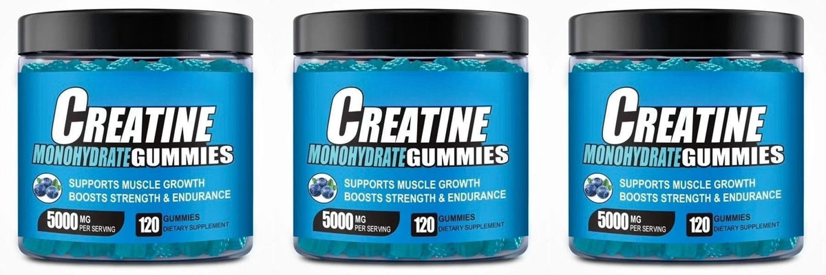 Creatine Monohydrate Infused Gummies with Vitamin B12 Muscle Growth Strength Pre-Workout Fitness Healthcare Supplement 120pcs