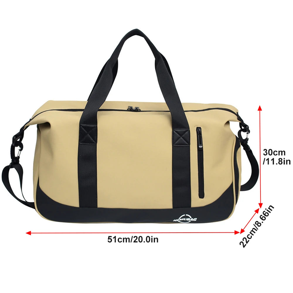 1PCS Gym Duffle Bag for Men & Women with Shoe & Wet Compartments, Multiple Pockets | Adjustable Shoulder Strap for Sports