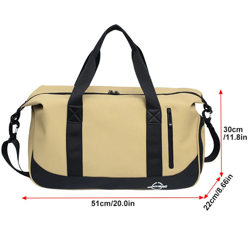 1PCS Gym Duffle Bag for Men & Women with Shoe & Wet Compartments, Multiple Pockets | Adjustable Shoulder Strap for Sports