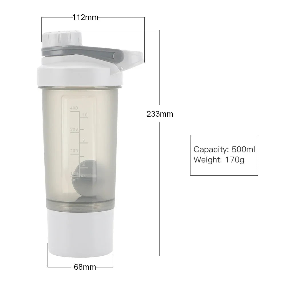 13.5oz Shaker Bottle，Leak Proof Sports Shaker Cups for Protein Shakes，Shaker Bottle for Pre Workout and Travel To Go