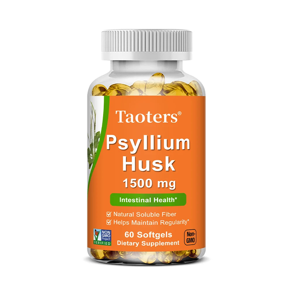 Psyllium Husk Supplement-Natural Soluble Fiber,Promotes Digestion,Supports Immunity,and Promotes Intestinal Health,120 Capsules