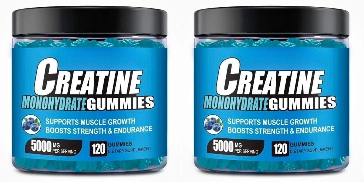 Creatine Monohydrate Infused Gummies with Vitamin B12 Muscle Growth Strength Pre-Workout Fitness Healthcare Supplement 120pcs